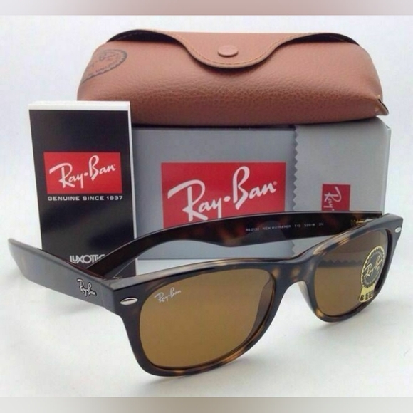 LIKE NEW RayBan Wayfarer RB2140 Tortoise Brown Ray ban sunglasses - Picture 8 of 16